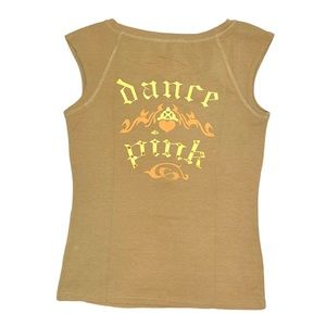 Y2k Short Sleeve Henley Graphic Rhinestone Baby Tee